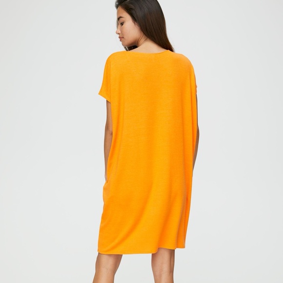 Wilfred Free Lorelei Scoop Neck Dress in Heathered Forest Green - Picture 9 of 10